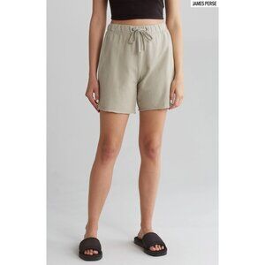 JAMES PERSE NWT FRENCH TERRY STRING PIGMENT COTTON SHORTS. SIZE 0 (XS)